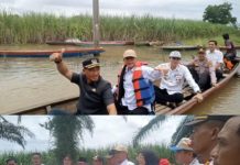 Bupati dan Wabup Way Kanan Kunjungi Lokasi Banjir, Beri Bantuan Logistik di Kampung Sri Menanti